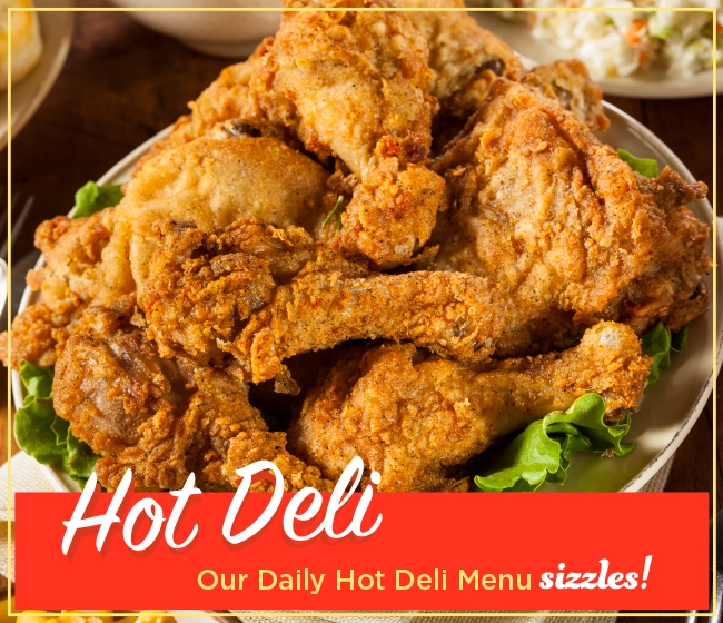 Hubben's Hot Deli Menu sizzles!